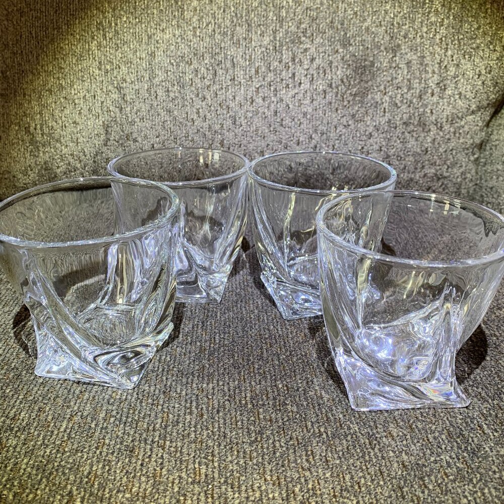 Four Beautiful Swirl Glasses